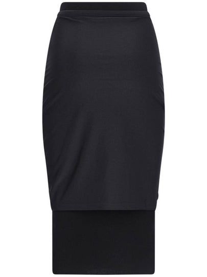 Stretch midi pencil skirt black - DIESEL - BALAAN 2