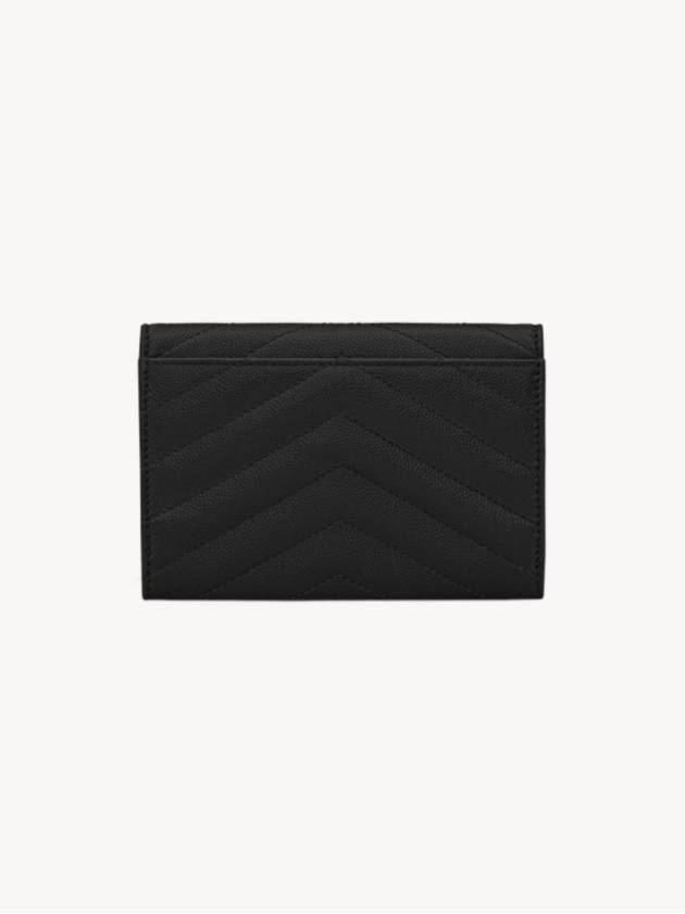 Monogram Envelope Small Half Wallet Black Gold - SAINT LAURENT - BALAAN 3