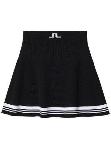 SS Women s Golf Frida Striped Knit Skirt Black - J.LINDEBERG - BALAAN 1