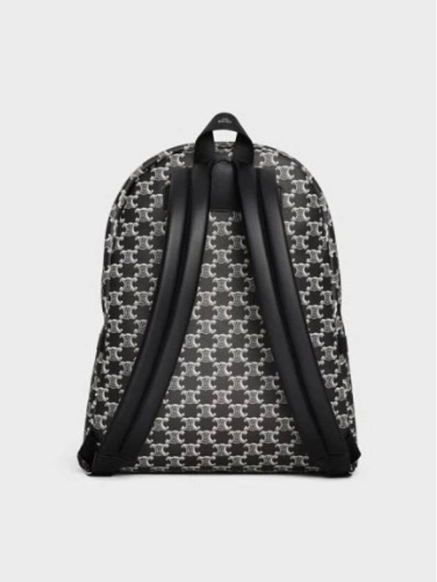 Triomphe Canvas Two-Tone Calfskin Medium Backpack Black - CELINE - BALAAN 4