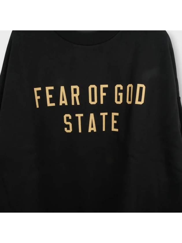 Fleece State Crew Neck Sweatshirt Black 192BT246260F - FEAR OF GOD ESSENTIALS - BALAAN 4