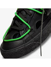 Off-White Blazer 77 Low Top Sneakers Black Green - NIKE - BALAAN 7