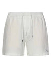 Embroidered Pony Logo Prepster Linen Shorts White - POLO RALPH LAUREN - BALAAN 2