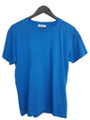 Studded Crew Neck Cotton Short Sleeve T-shirt Blue - VALENTINO - BALAAN 2