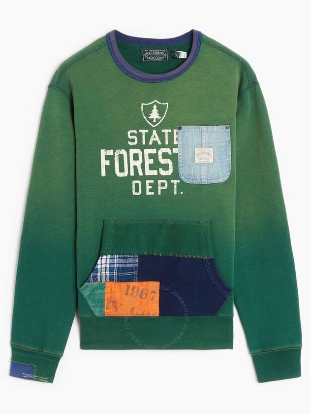 patchwork crew neck sweatshirt 710920303001 - POLO RALPH LAUREN - BALAAN 2