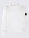 Compass Badge Cotton Hoodie White - STONE ISLAND - BALAAN 2