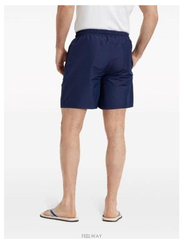 Logo Embroidery Swim Shorts Navy - BRUNELLO CUCINELLI - BALAAN 4