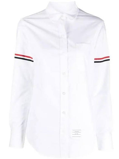 RWB Stripe Button Shirt White - THOM BROWNE - BALAAN 2