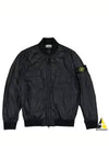 Logo Patch Bomber Jacket Black - STONE ISLAND - BALAAN 2