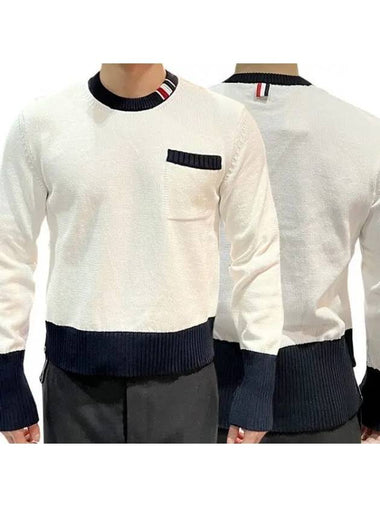 RWB three stripe knit M 28829404 271062 1094811 - THOM BROWNE - BALAAN 1