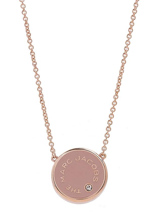 Reversible Medallion Pendant Necklace Pink - MARC JACOBS - BALAAN.