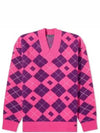 Jacquard Wool Knit Top Bright Pink - ACNE STUDIOS - BALAAN 2