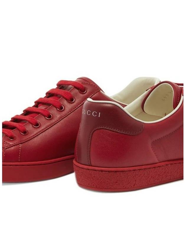 Ace Interlocking G Low Top Sneakers Hibiscus Red - GUCCI - BALAAN 10