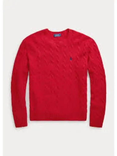 Cable knit cotton sweater red 1236410 - POLO RALPH LAUREN - BALAAN 1