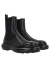 Round Toe Calf Leather Chelsea Boots Black - JIL SANDER - BALAAN 2