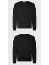 Brushed Organic Cotton Fleece Sweatshirt Black - STONE ISLAND - BALAAN 3