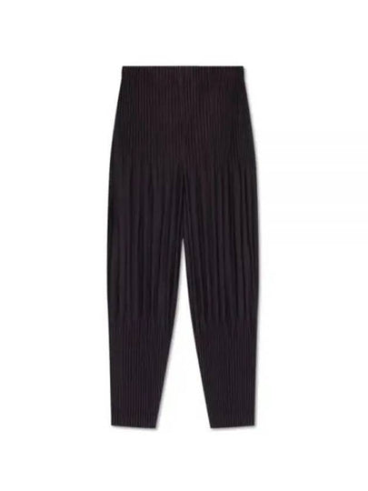 Color Palette Pleats Straight Pants Plum Violet - ISSEY MIYAKE - BALAAN 2