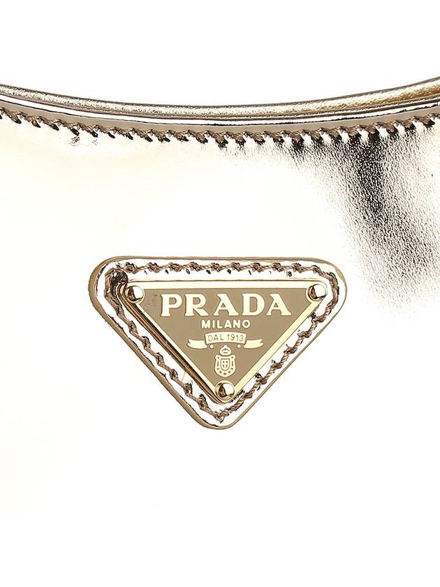 Cleo Brushed Shoulder Bag Gold - PRADA - BALAAN 8