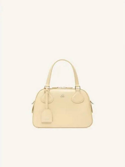 Mini Leather Bowling Tote Bag Beige - COURREGES - BALAAN 2