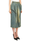 Denim Ruffle H-Line Skirt Dirty Wash - MAISON MARGIELA - BALAAN 6