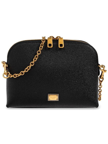 Dolce & Gabbana Leather Shoulder Bag, Women's, Black - DOLCE&GABBANA - BALAAN 1