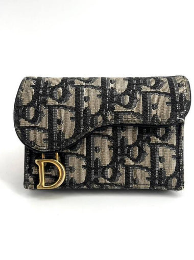 Christian Oblique Saddle Card Wallet - DIOR - BALAAN 1