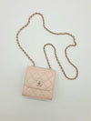 gold CC logo chain lambskin mini cross bag pink beige - CHANEL - BALAAN 9