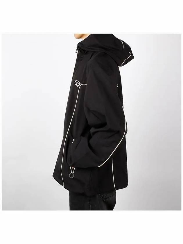 J Hives Contrast Piping Windbreaker Black - DIESEL - BALAAN 4