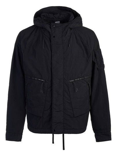 Lens Wappen Hooded Jacket Black - CP COMPANY - BALAAN 2