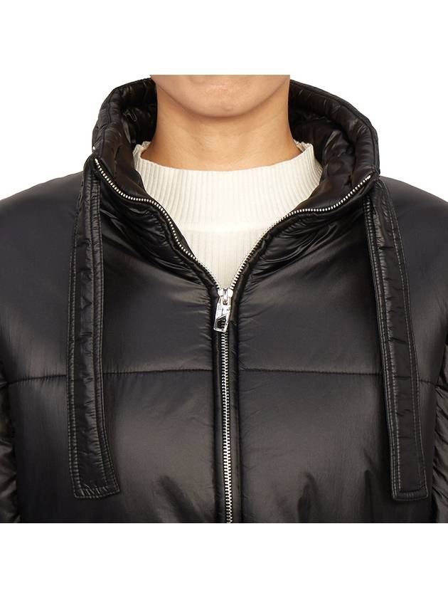 Shiny Quilted Vest Zip-Up Jacket Black - GANNI - BALAAN 11