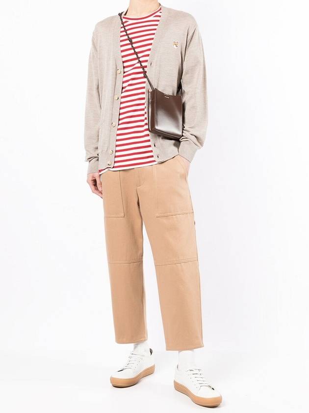 Fox Head Patch Classic Cardigan Beige Melange - MAISON KITSUNE - BALAAN 3