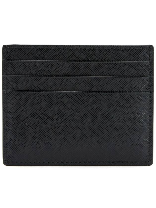 Metal Logo Saffiano Card Wallet Black - PRADA - BALAAN 3