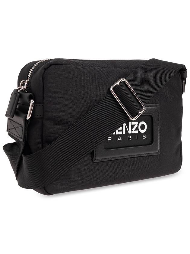 Embossed Logo Messenger Bag Black - KENZO - BALAAN 5