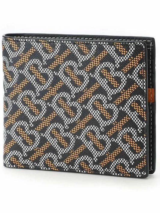 Monogram Print Bicycle Wallet Black Orange - BURBERRY - BALAAN 2