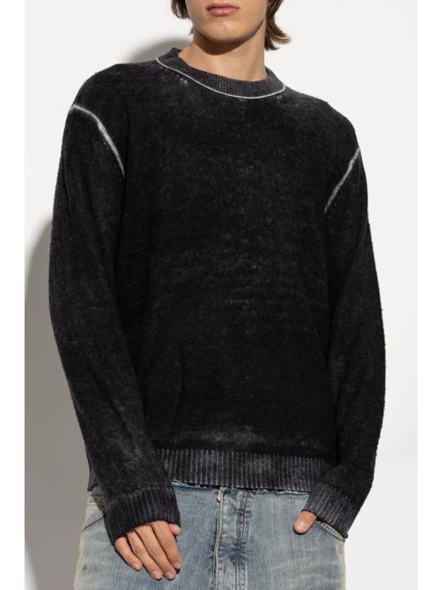 Print Crew Neck Knit Top Black - ACNE STUDIOS - BALAAN 3