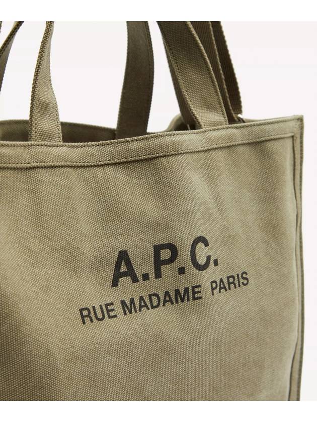 Recovery Logo Printing Cotton Tote Bag Khaki - A.P.C. - BALAAN 6