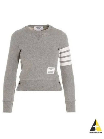 Women s Diagonal Armband Jersey Sweatshirt Light Gray Navy FJT002A 00535 - THOM BROWNE - BALAAN 1