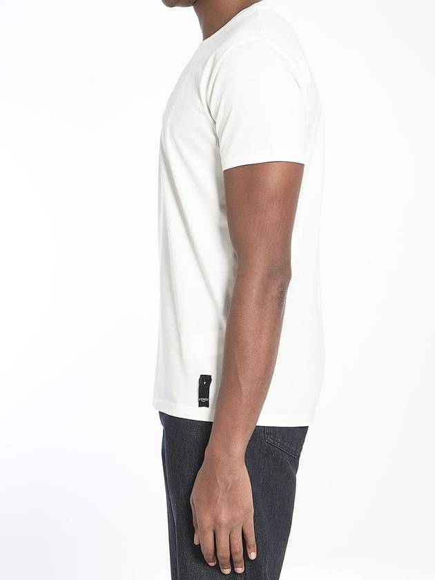 Embroidered Logo Short Sleeve T-Shirt White - FENDI - BALAAN 4