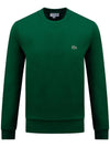 Logo Patch Crew Neck Sweatshirt Green - LACOSTE - BALAAN 1