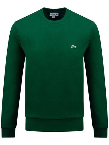 Logo Patch Crew Neck Sweatshirt Green - LACOSTE - BALAAN 1