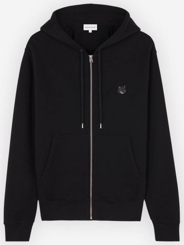 Bold Fox Head Patch Cotton Zip-Up Hoodie Black - MAISON KITSUNE - BALAAN 2