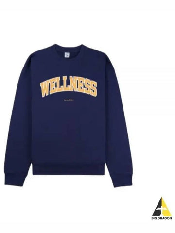 Wellness Ivy Crewneck NavyGold CRAW2320NA 31 Sweatshirt - SPORTY & RICH - BALAAN 1