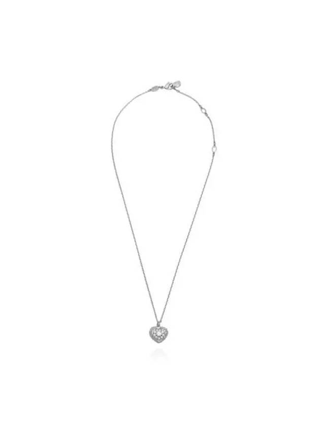 Hyperbola Pendant Heart Necklace Silver - SWAROVSKI - BALAAN 3