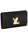 Epi Grain Twist Long Wallet Black - LOUIS VUITTON - BALAAN 4