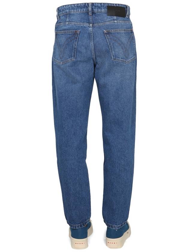 Tapered Fit Denim Jeans Blue - AMI - BALAAN 4