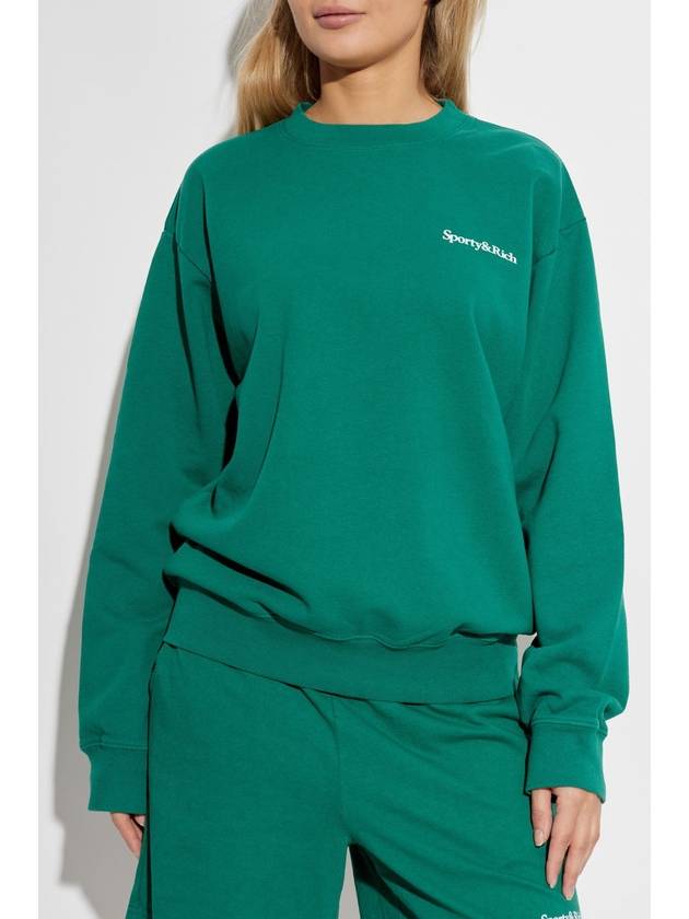 Sporty & Rich Sweatshirt From The Health Is Wealth Collection, Unisex, Green - SPORTY & RICH - BALAAN 3