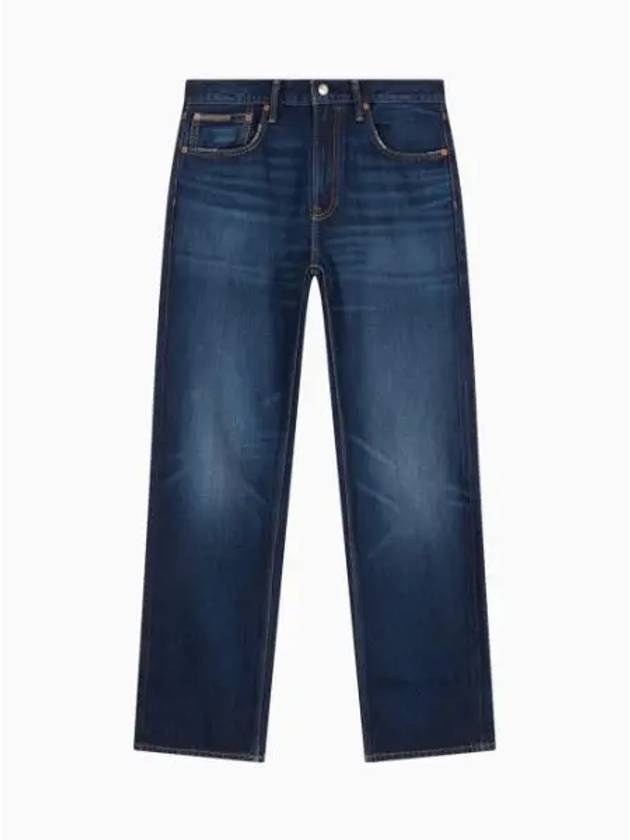 JEANS Men s Signature 90s Straight Fit Dark Blue Denim 40EM796PTW - CALVIN KLEIN - BALAAN 1