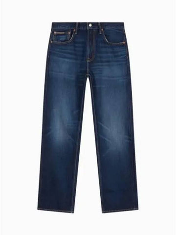 JEANS Men s Signature 90s Straight Fit Dark Blue Denim 40EM796PTW - CALVIN KLEIN - BALAAN 1