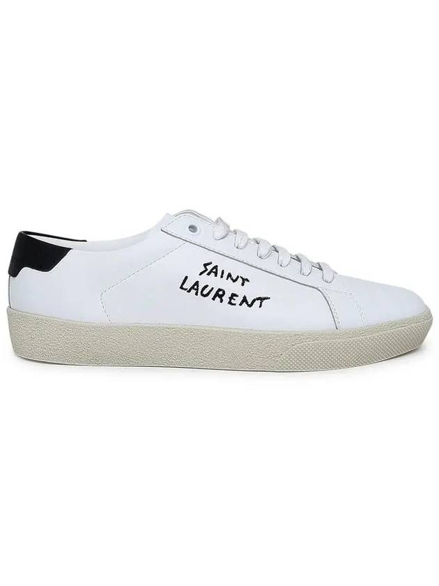 Court Classic Embroidered Low Top Sneakers White - SAINT LAURENT - BALAAN 3