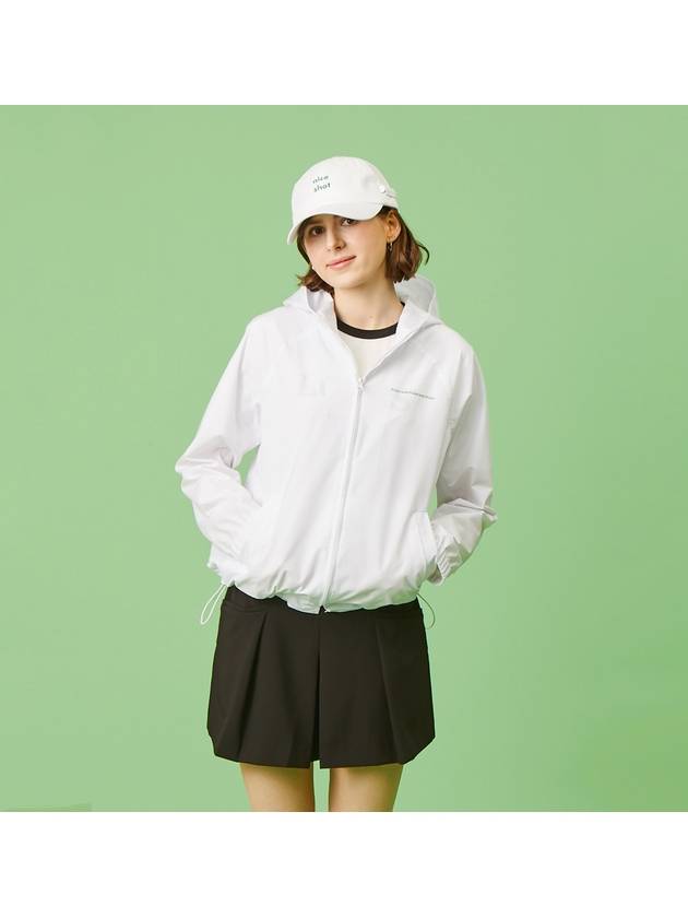 Full Zip hoodie jacketwhite windbreakerraincoat - MILESANDMILESANDMILES - BALAAN 1